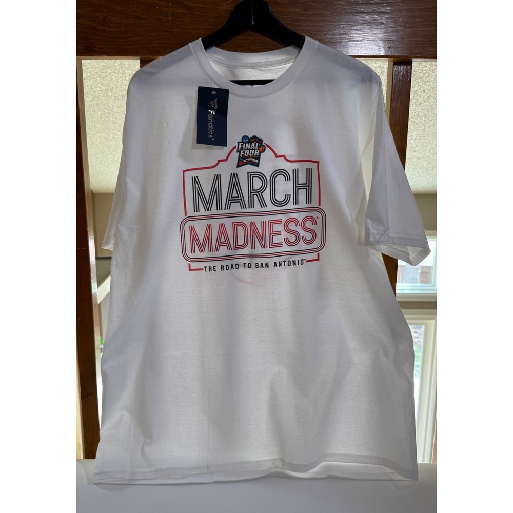 Fanatics Men's 2XL White NCAA Final Four March Madness T-Shirt New With Tags